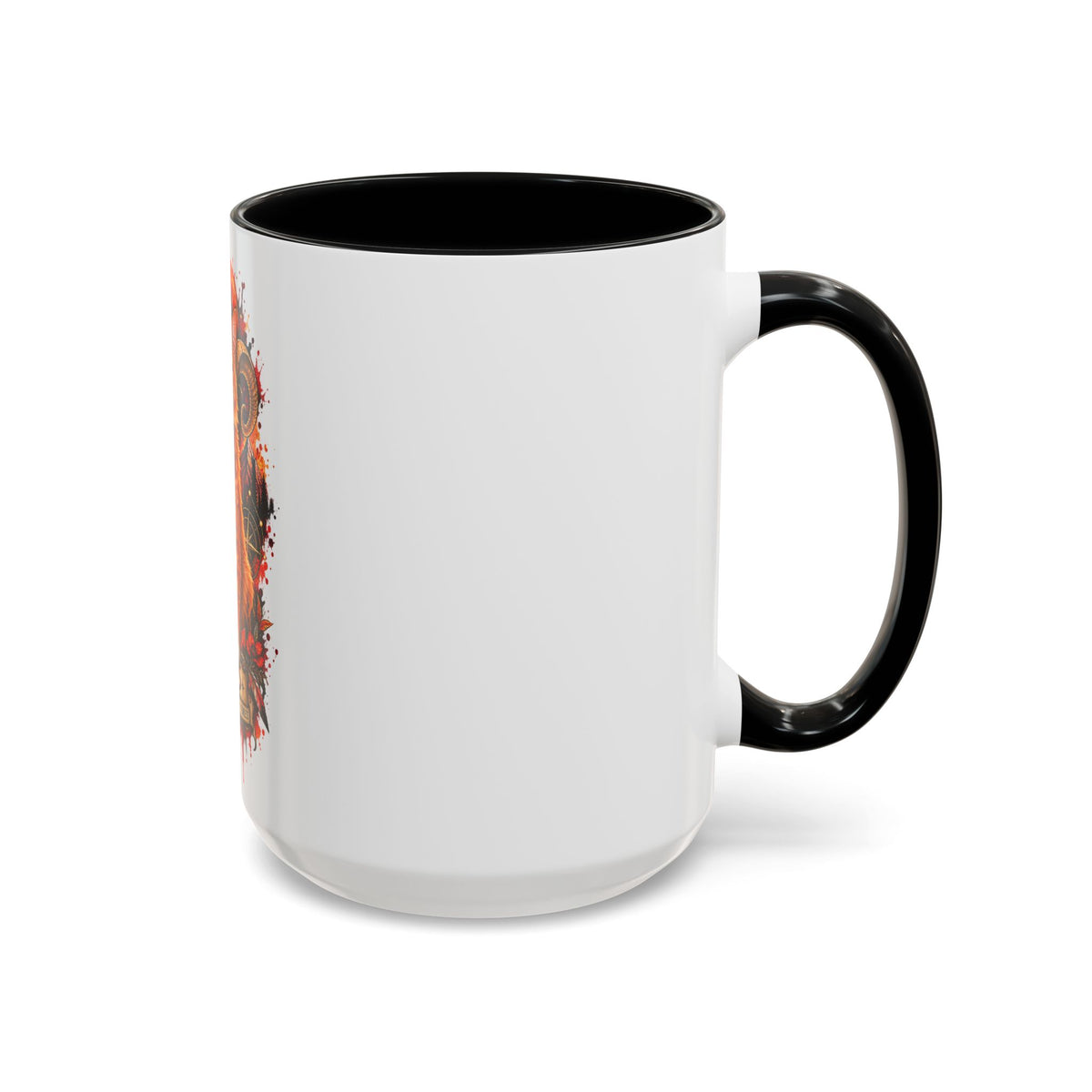 Aries Orange Tabby Cat Zodiac Coffee Mug – Cute Orange Tabby Astrology Accent Mug (11/15 oz)