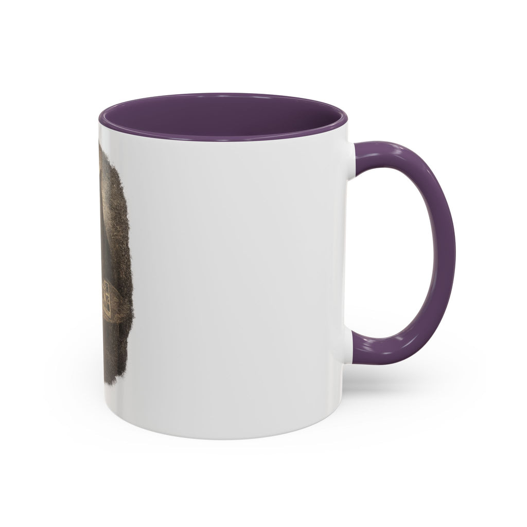 Tarot Cat Accent Coffee Mug — Witchy Black Cat with Tarot Cards