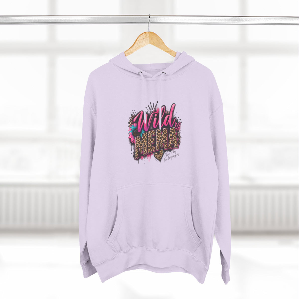 Wild Heart MEMA Leopard Print Hoodie — Women’s Trendy Graphic Pullover