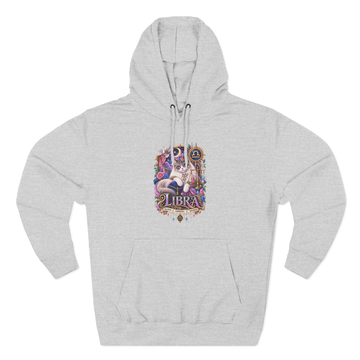 Libra Zodiac Hoodie — Persian Artistic Astrological Sign Sweatshirt