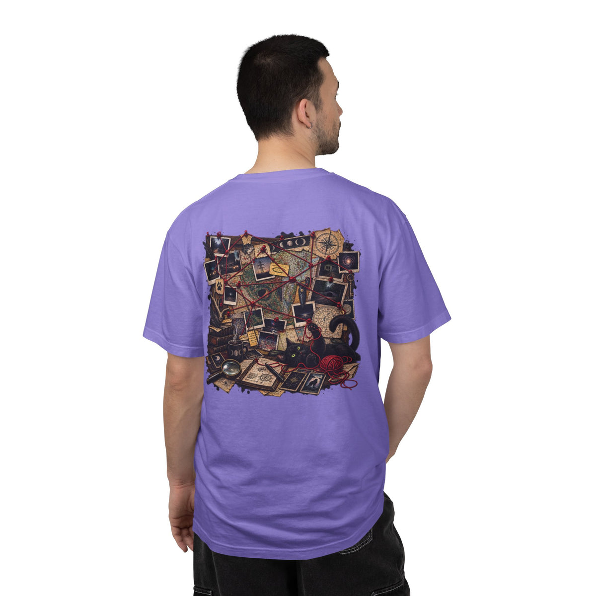 Mystery Evidence Board T-Shirt — Crime Scene Collage Graphic Tee