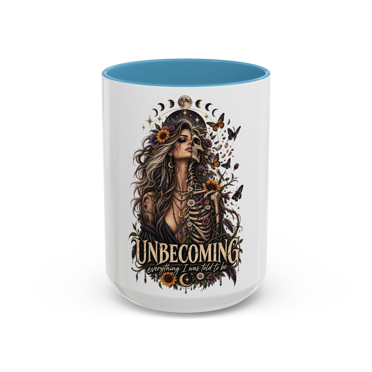 Ghost Hug Mug — Cute Ghost Holding Black Cat Accent Coffee Mug (11/15oz)
