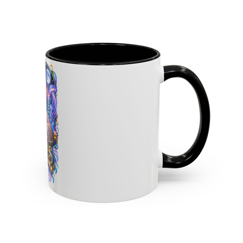 Pisces Devon Rex Cat Accent Coffee Mug — Zodiac Astrology Ceramic Mug (11/15oz)