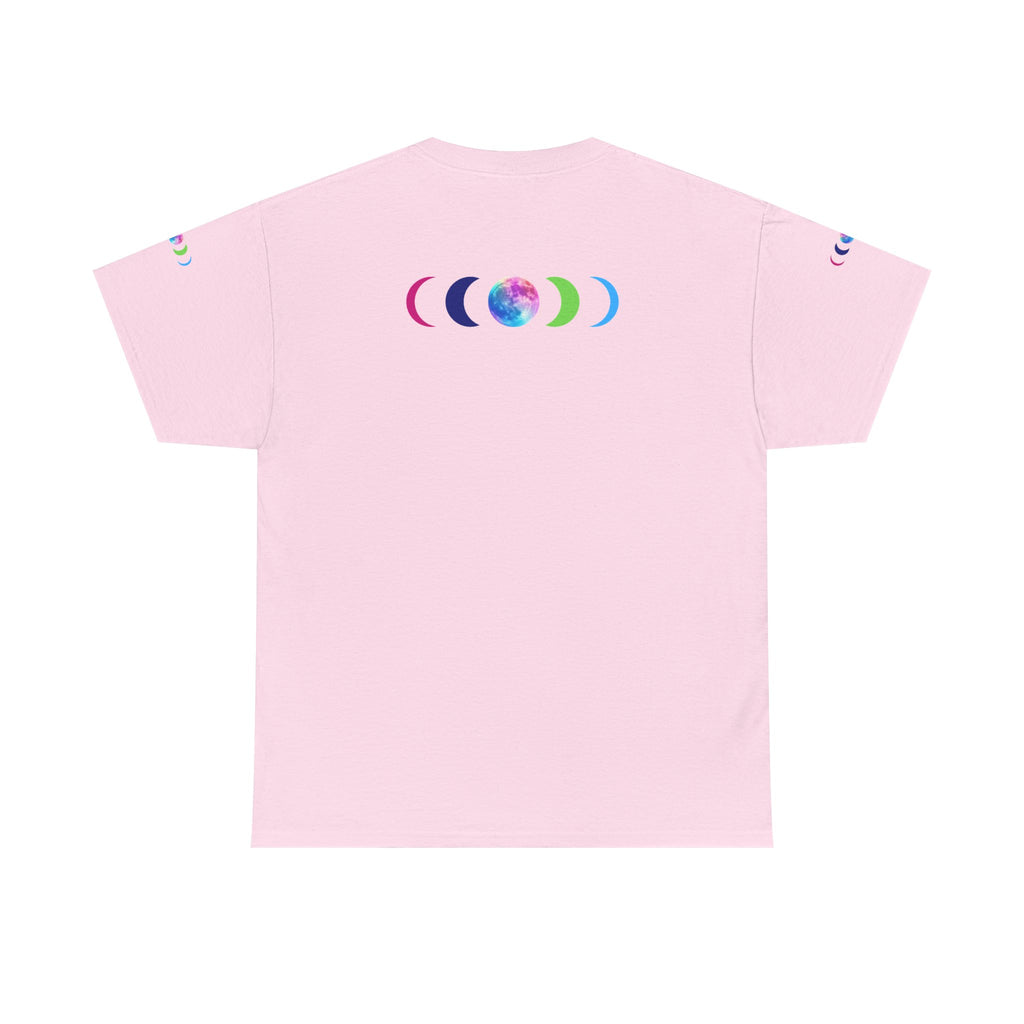 Wolf Moon T‑Shirt — Rainbow Celestial Wolf Graphic Tee