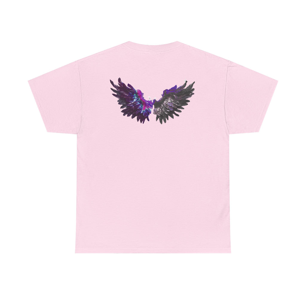 Free Spirit Tee — Purple Galaxy Wings Graphic T-Shirt