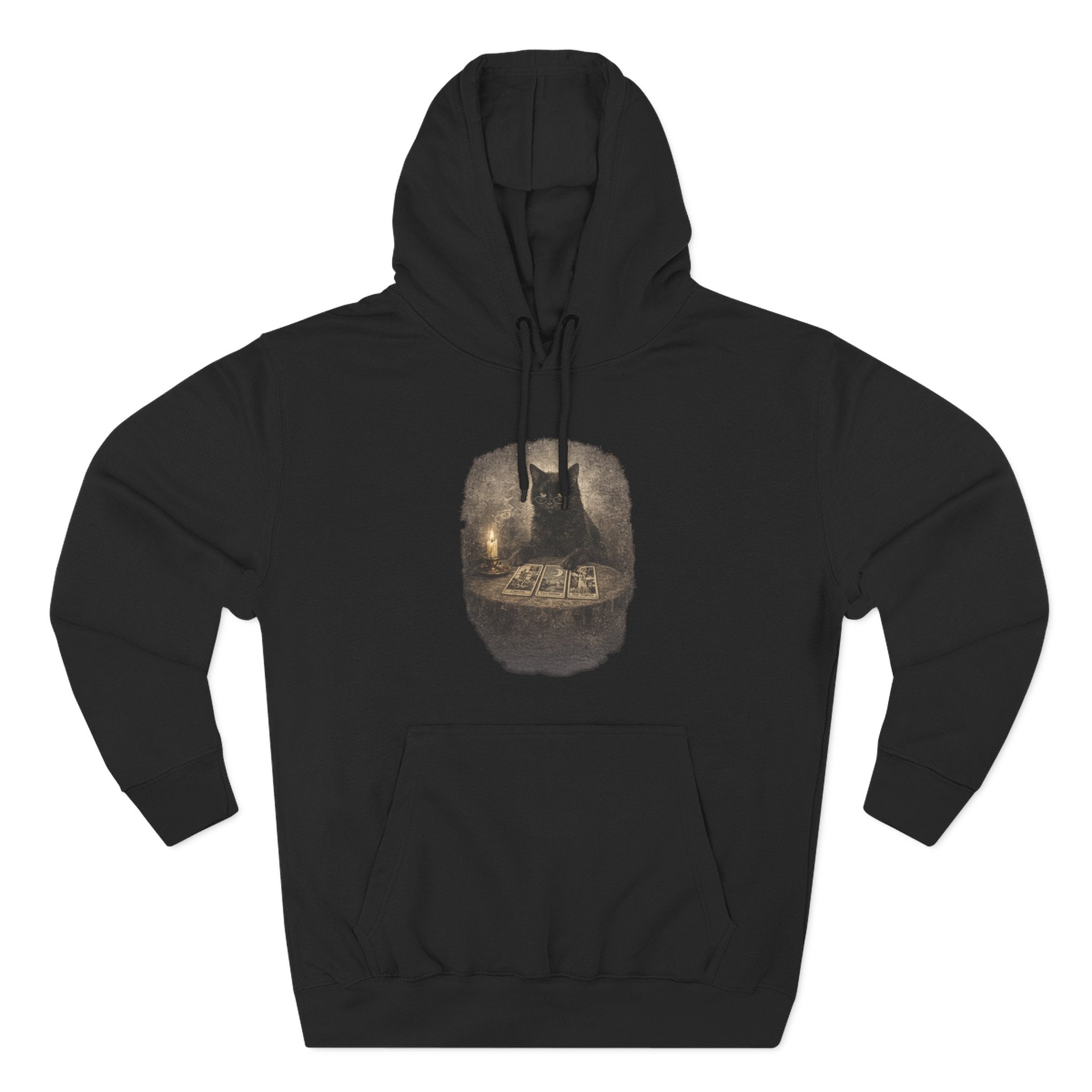 Tarot Black Cat Pull Over Hoodie