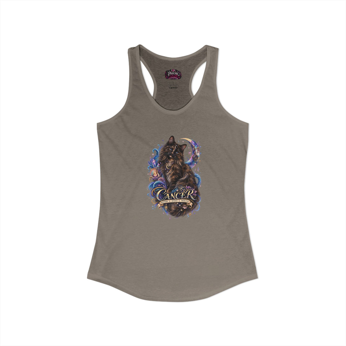 Cancer Zodiac Tortoiseshell Cat  Tank- Celestial Astrology Cat Lover Tank