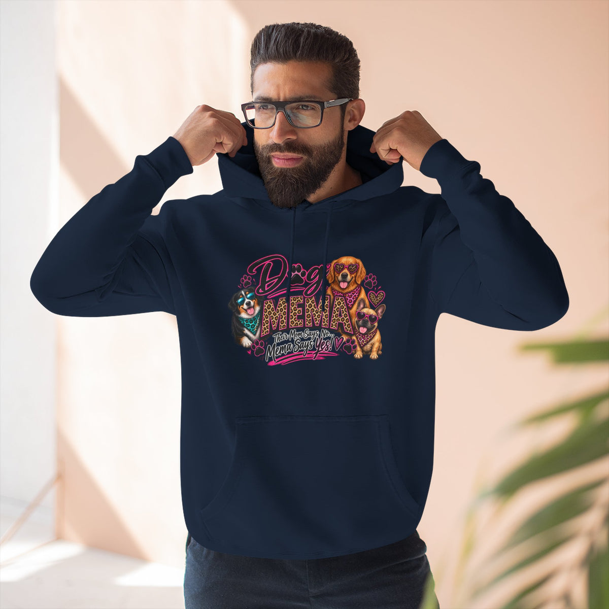 Dog Mema Hoodie — Cute Paw Print Graphic Pullover for Grandma Dog lovers