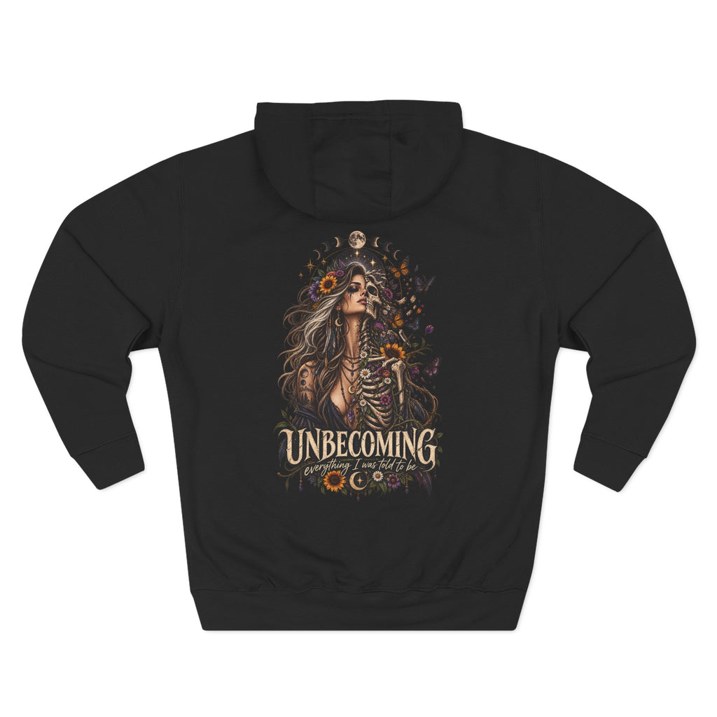Unbecoming Skeleton floral Hoodie- Enpowerment hoodie