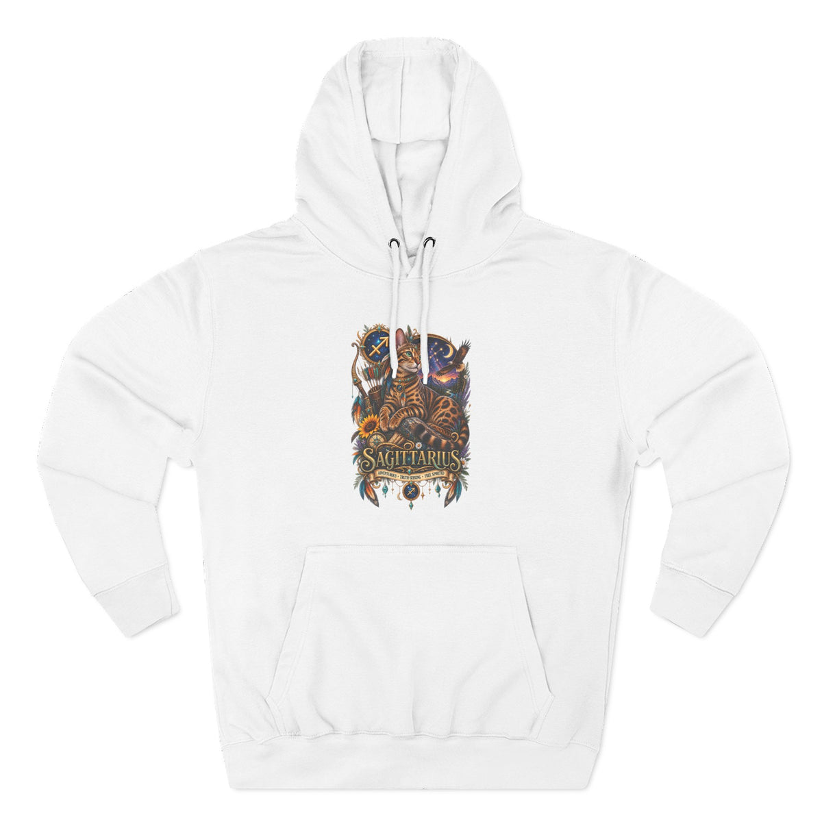Sagittarius Bengal Zodiac Hoodie — Celestial Archer Constellation Graphic