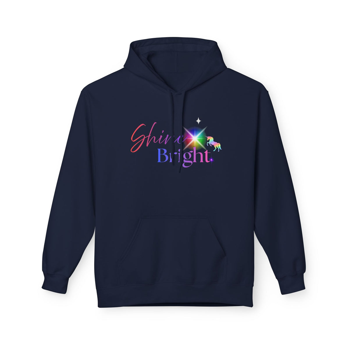 Shine Bright Pastel Hoodie — Inspirational Rainbow Graphic Hoodie
