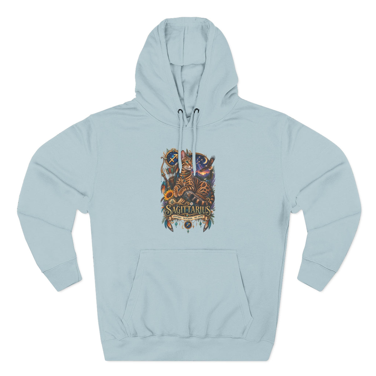Sagittarius Bengal Zodiac Hoodie — Celestial Archer Constellation Graphic