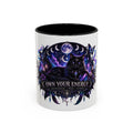 Own Your Energy Black Cat Coffee Mug – Spiritual Moon Phase Tea Cup