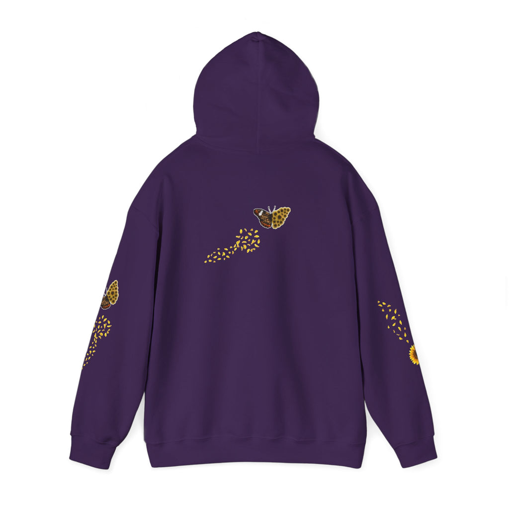 Sunflower Kitten Hoodie | Cute Cat, Sunflower Sleeve Design