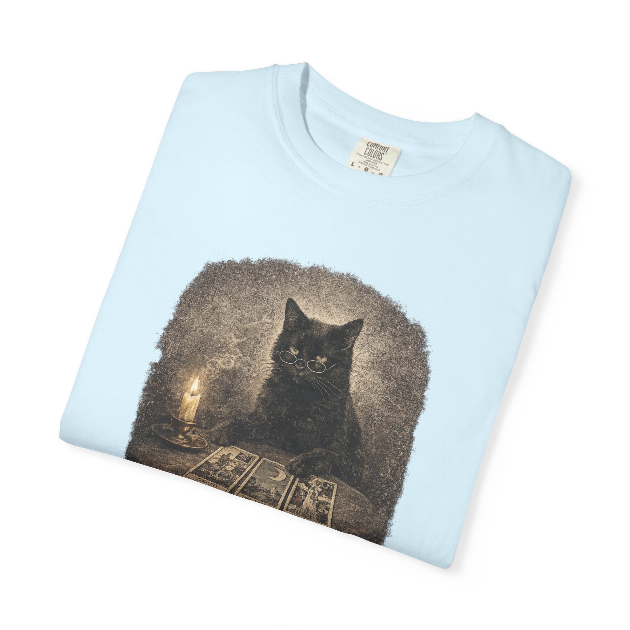 Tarot Cat T-Shirt — Black Cat Fortune Teller Graphic Tee