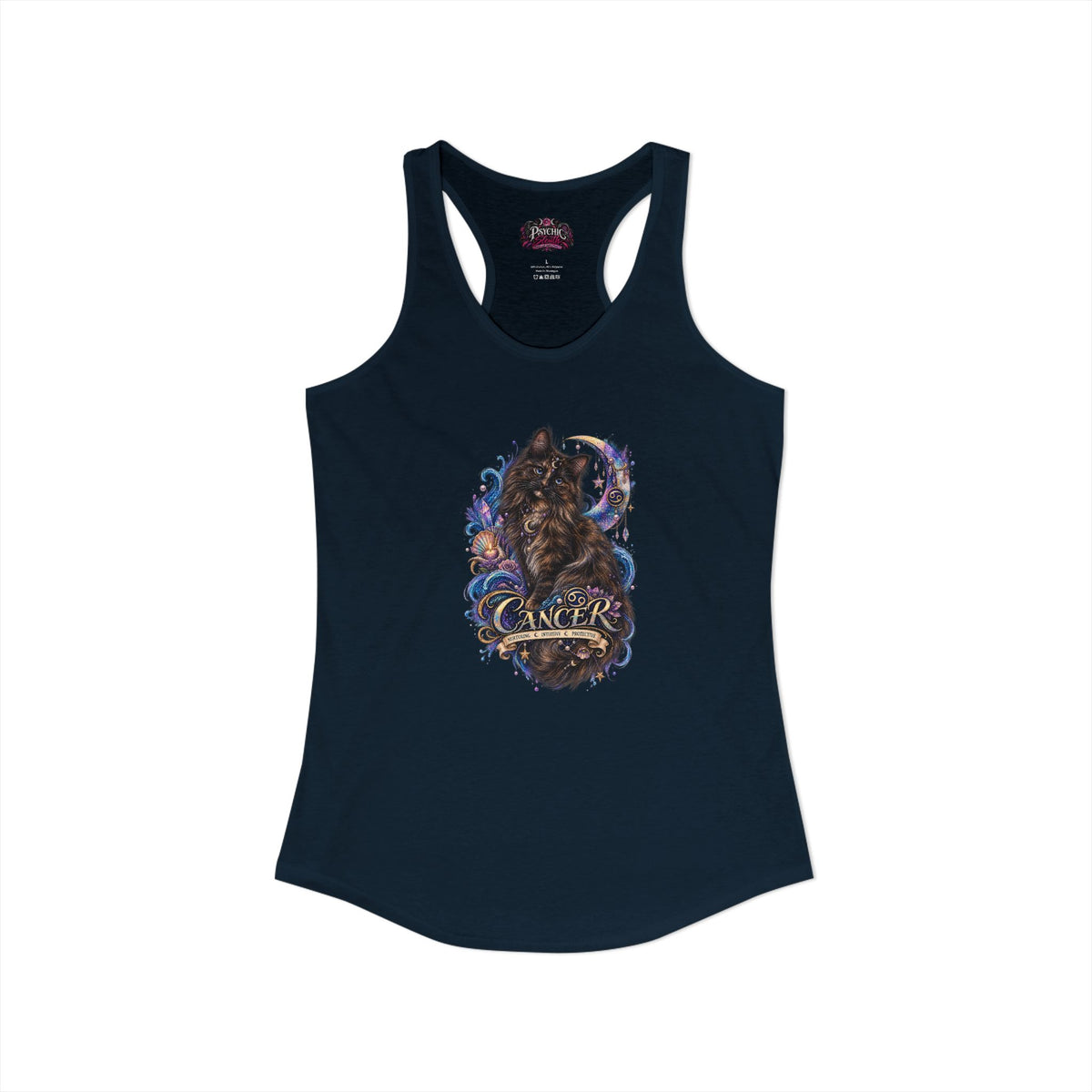 Cancer Zodiac Tortoiseshell Cat  Tank- Celestial Astrology Cat Lover Tank