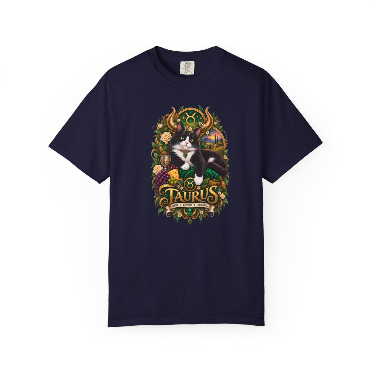 Taurus Tuxedo Cat Zodiac T-Shirt — Astrological Taurus Graphic Tee