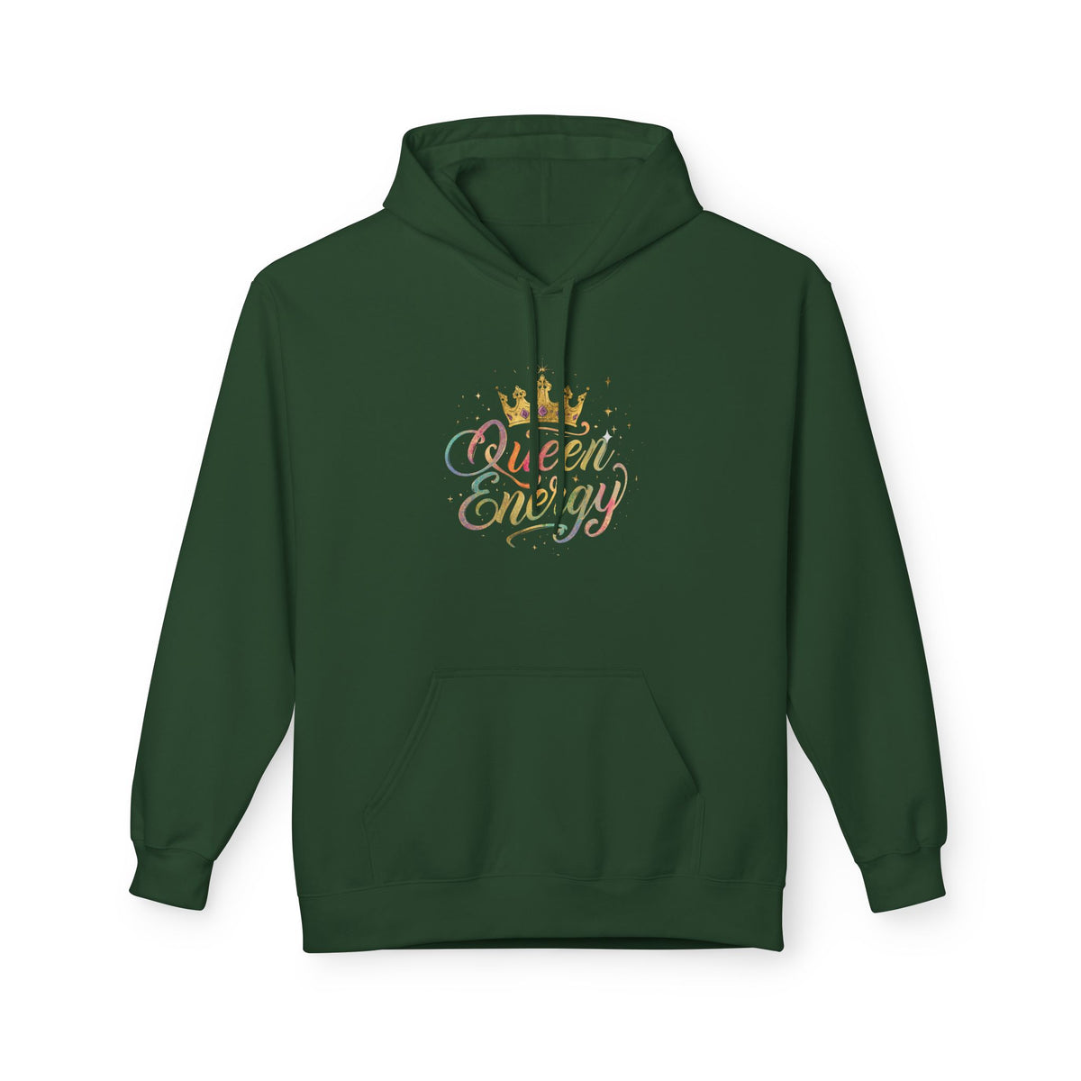 Queen Energy Hoodie – Pastel Script Crown Sweatshirt Classic