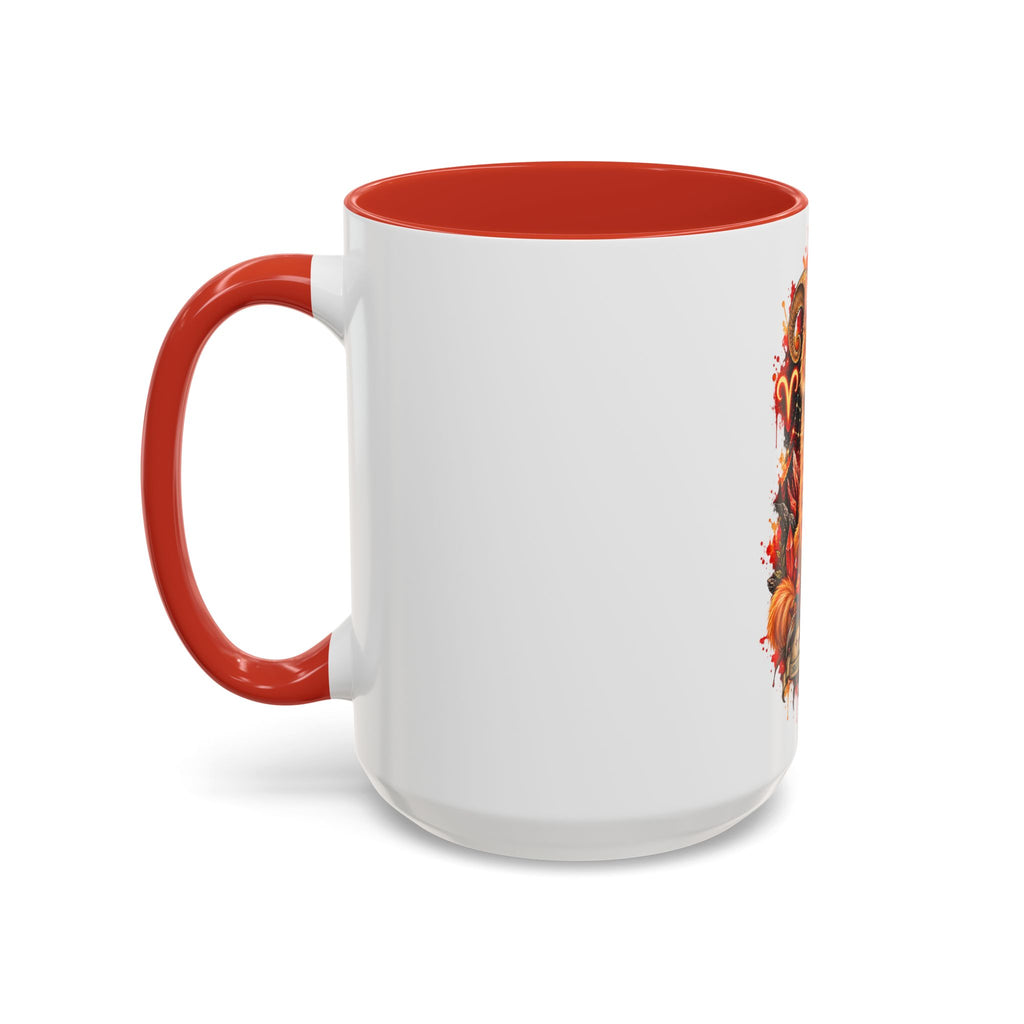 Aries Orange Tabby Cat Zodiac Coffee Mug – Cute Orange Tabby Astrology Accent Mug (11/15 oz)