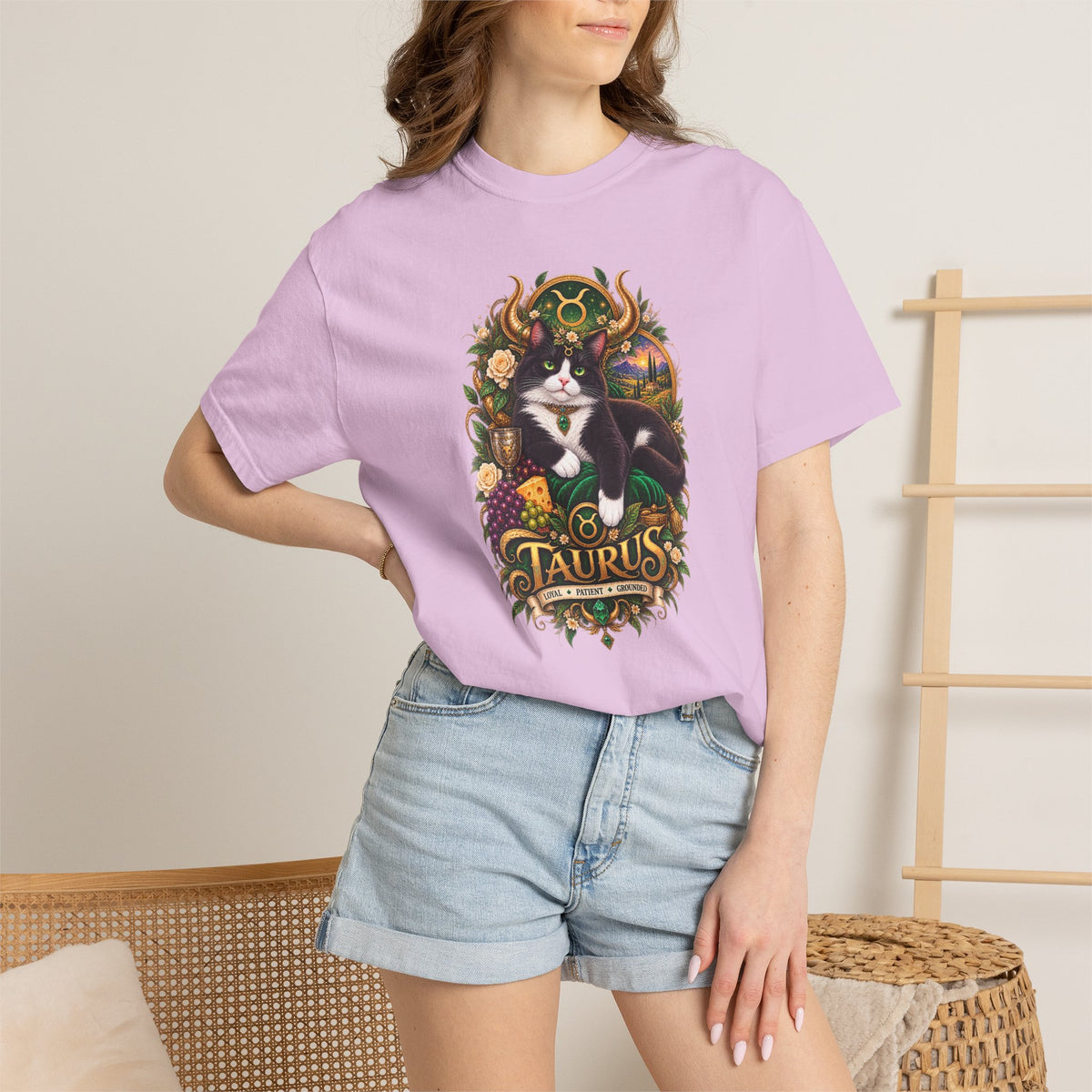 Taurus Tuxedo Cat Zodiac T-Shirt — Astrological Taurus Graphic Tee
