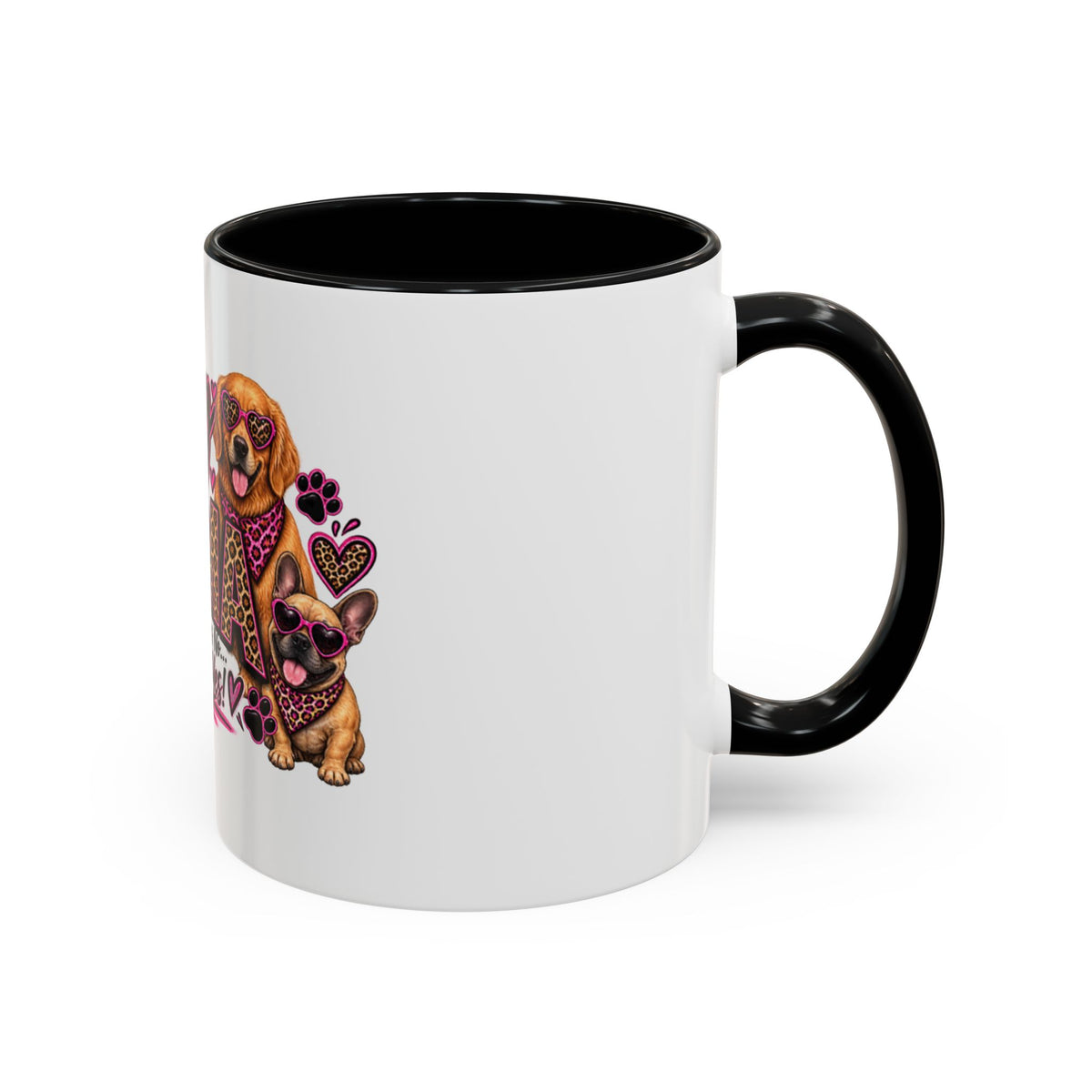 Dog Mama Accent Coffee Mug – "If Mom Says No, Mama Says Yes!" Cute Paw Print Pet Lover Gift (11/15oz)