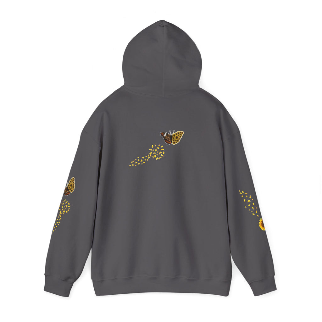 Sunflower Kitten Hoodie | Cute Cat, Sunflower Sleeve Design