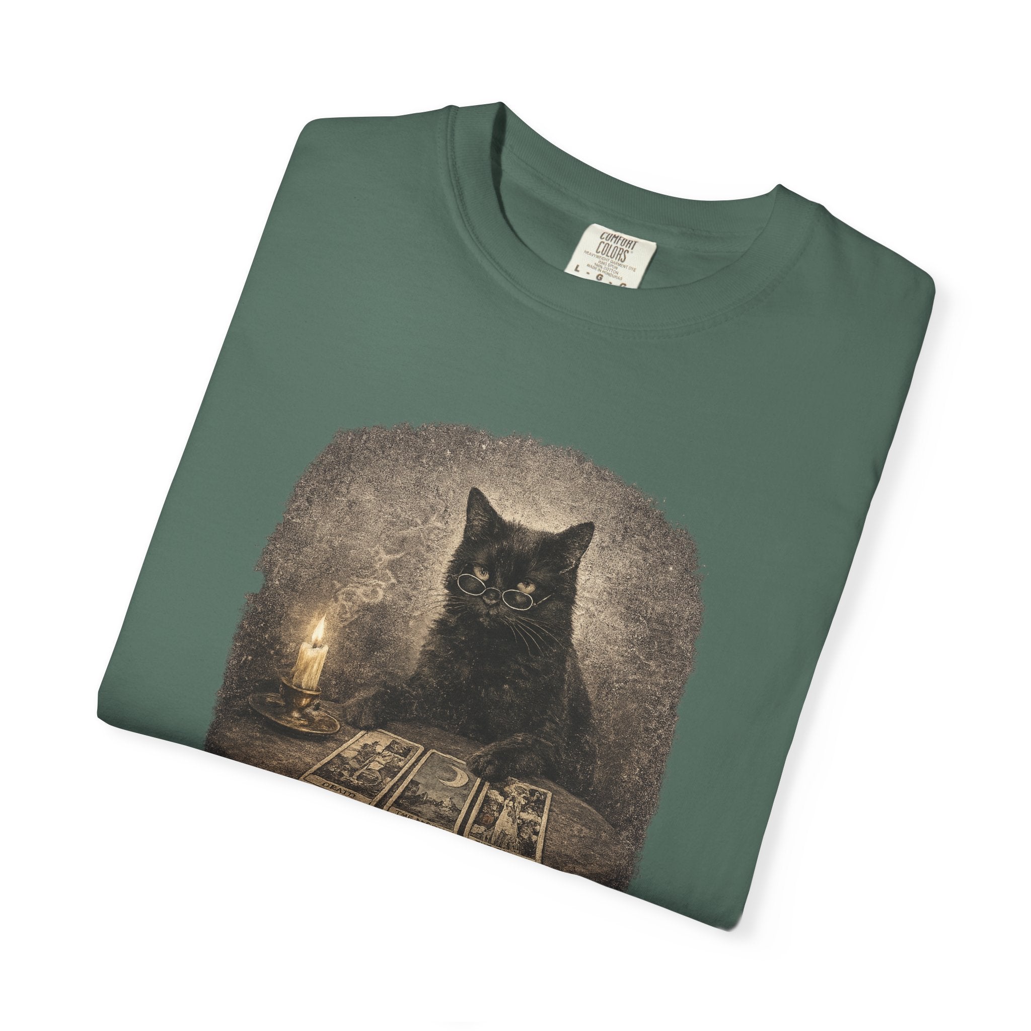 Tarot Cat T-Shirt — Black Cat Fortune Teller Graphic Tee