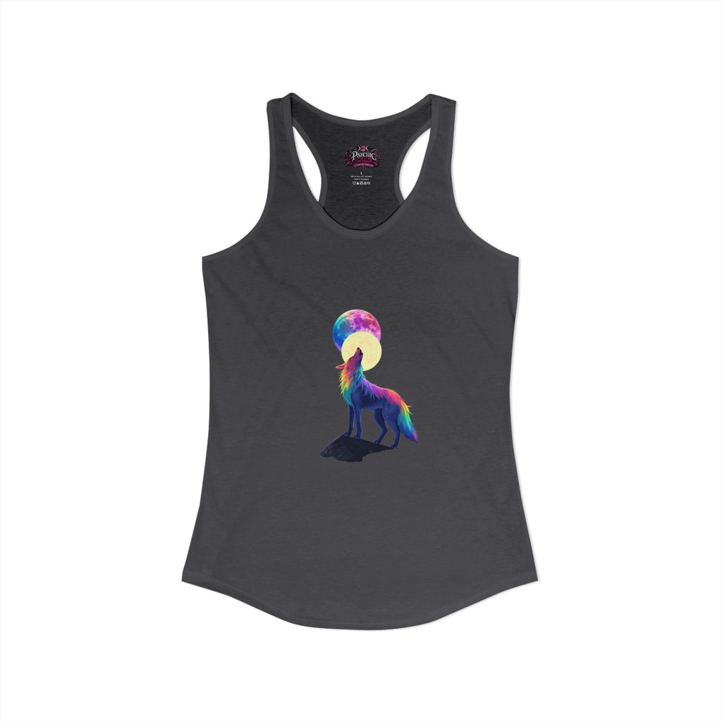 Rainbow Wolf Tank Top | Women's Racerback