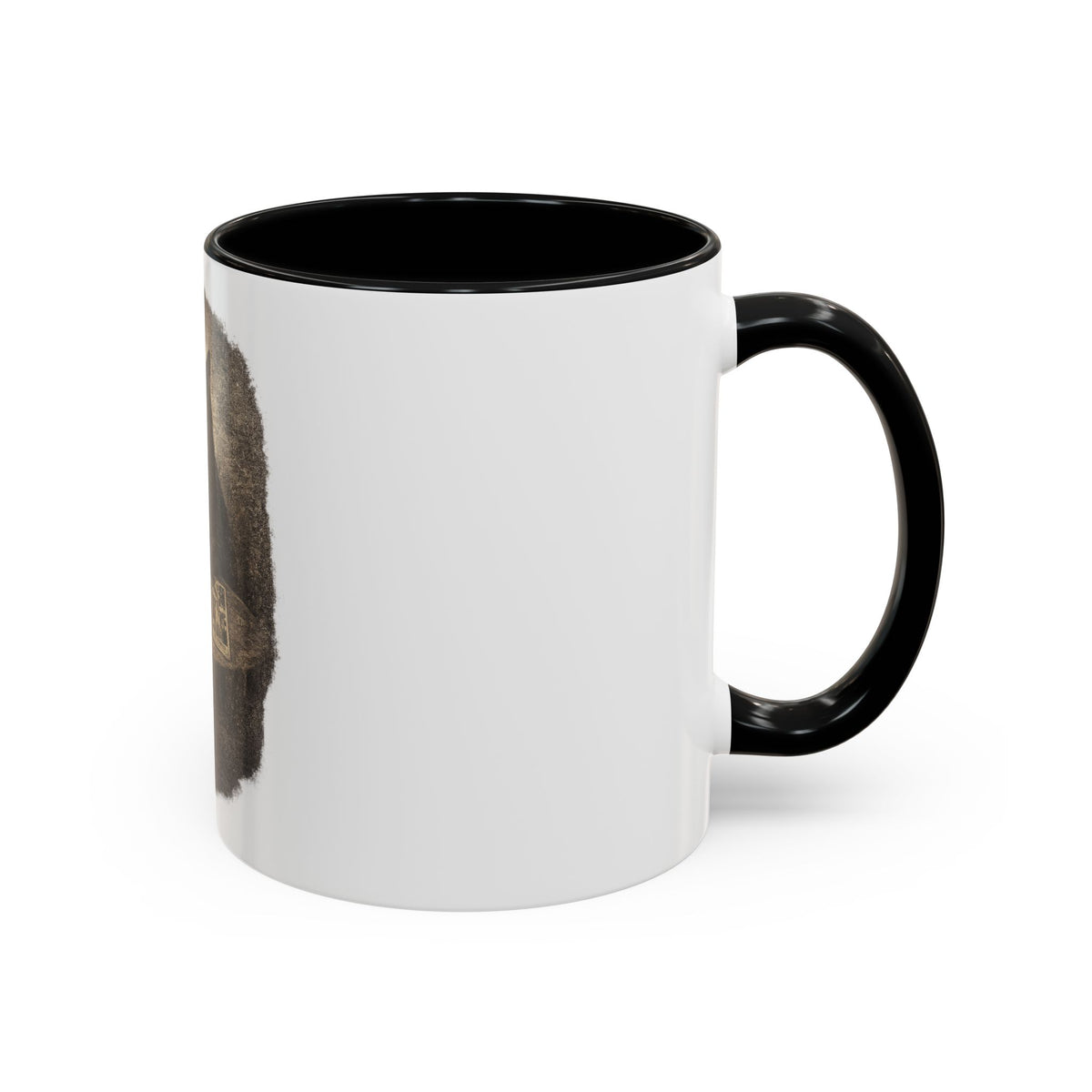 Tarot Cat Accent Coffee Mug — Witchy Black Cat with Tarot Cards