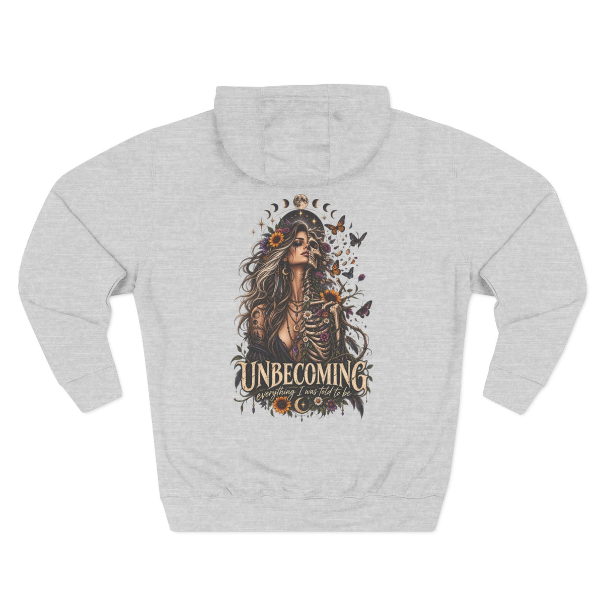 Unbecoming Skeleton floral Hoodie- Enpowerment hoodie