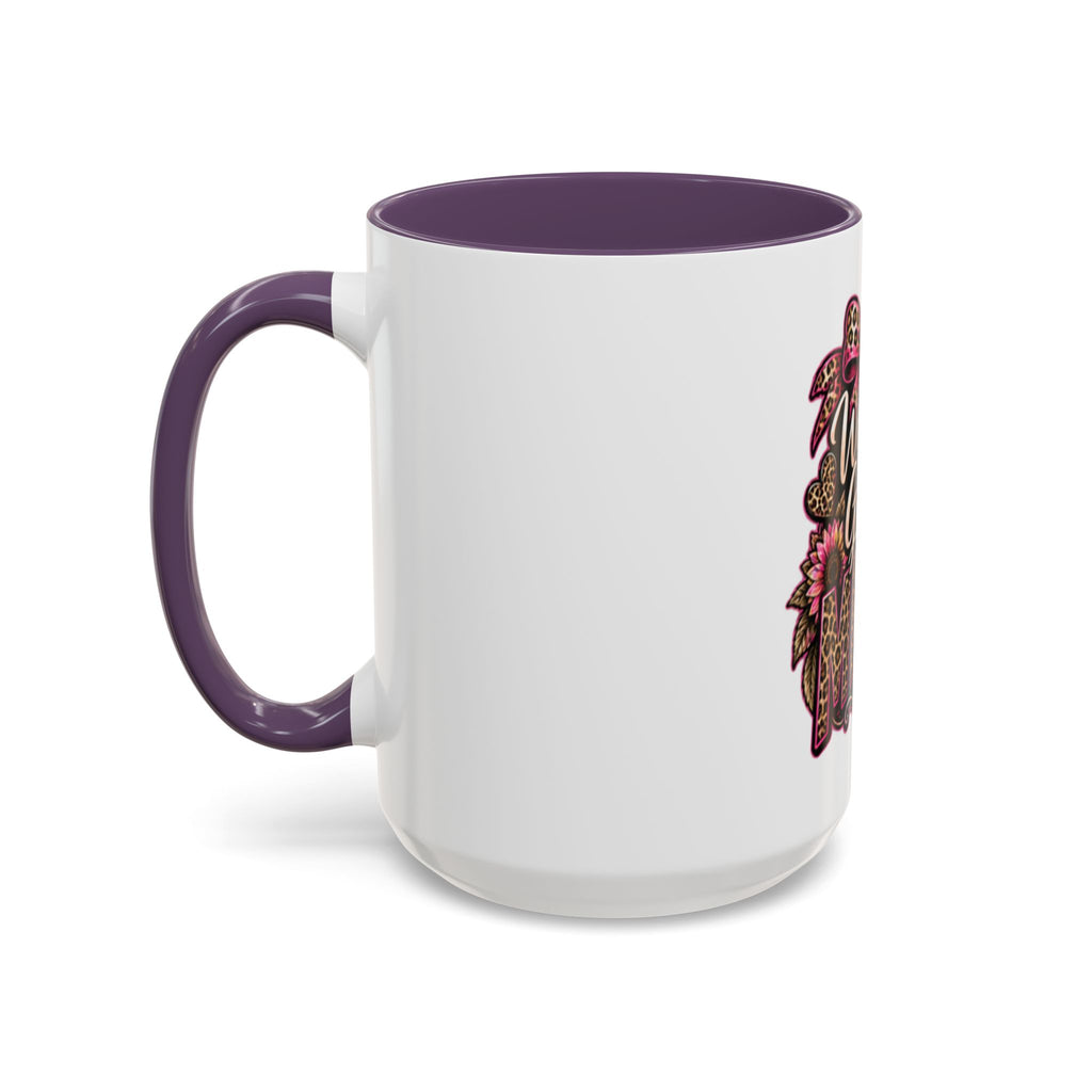 World's Greatest Mema Accent Coffee Mug – Leopard Pink Bow Gift for Grandma (11/15 oz)