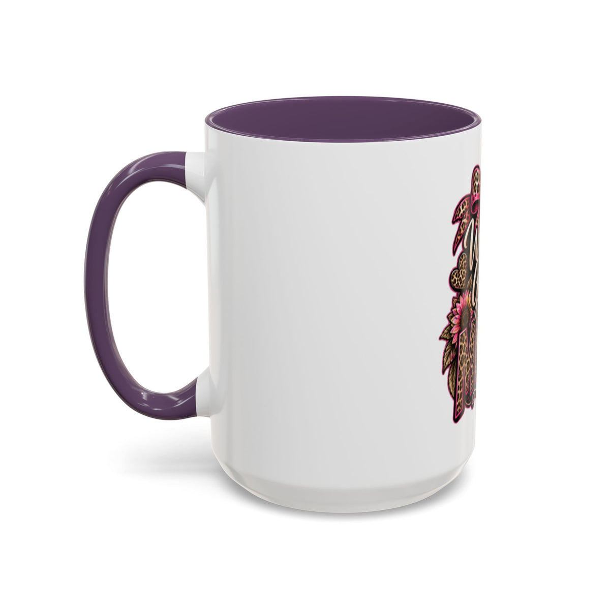 World's Greatest Mema Accent Coffee Mug – Leopard Pink Bow Gift for Grandma (11/15 oz)