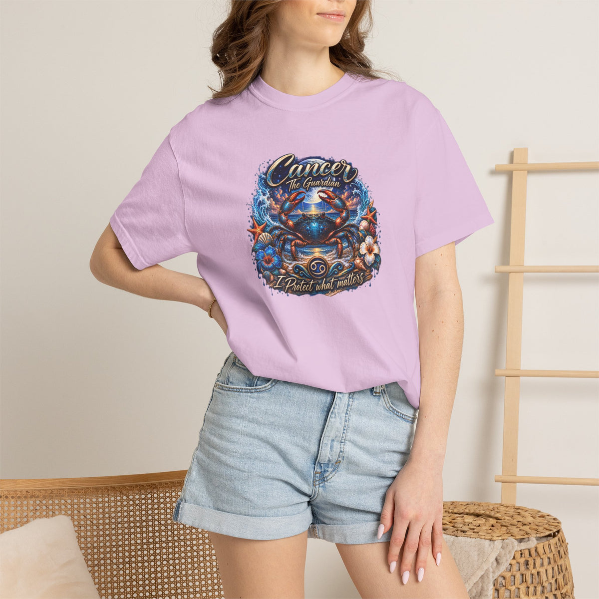 Cancer The Guardian Zodiac Tee- Born Devoted