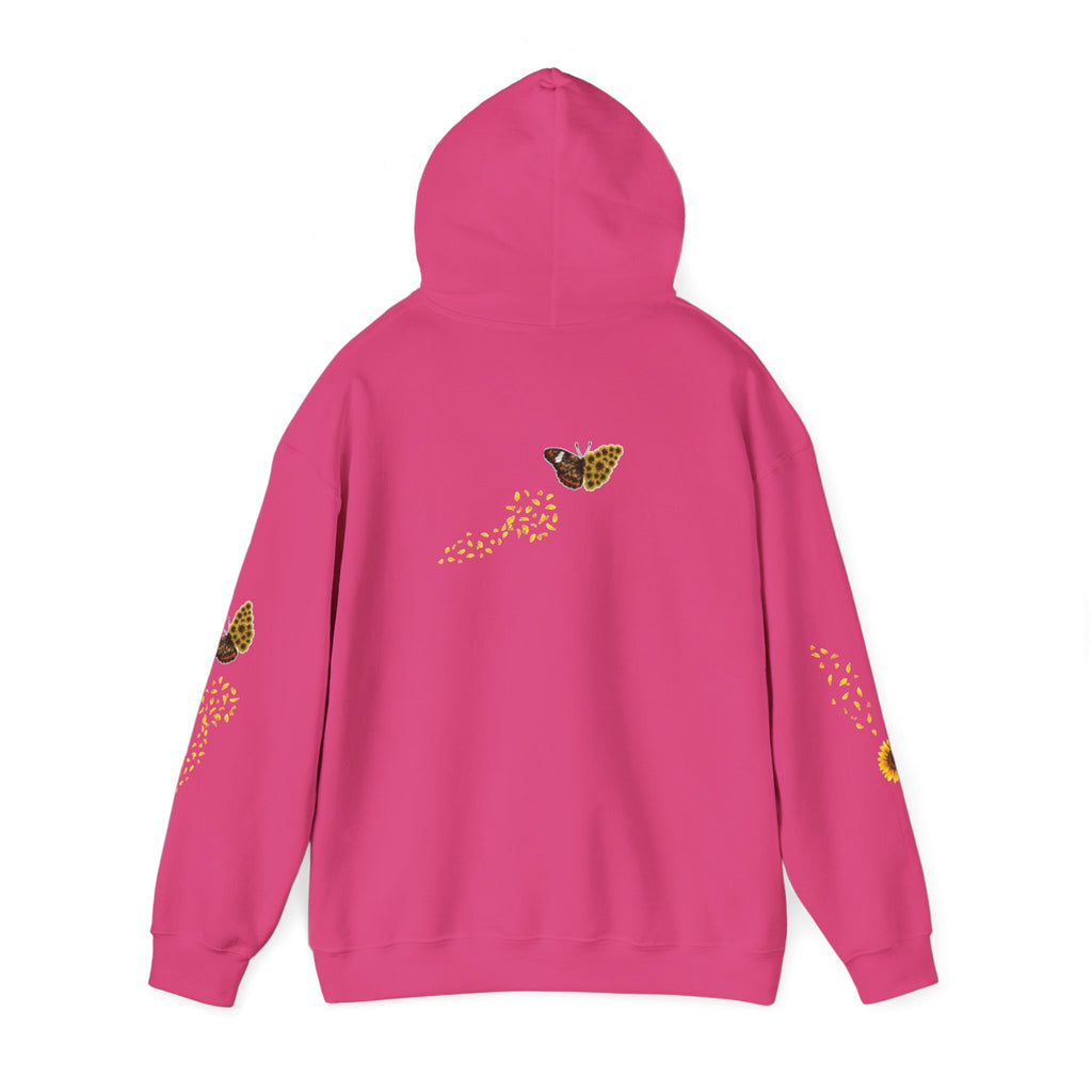 Sunflower Kitten Hoodie | Cute Cat, Sunflower Sleeve Design