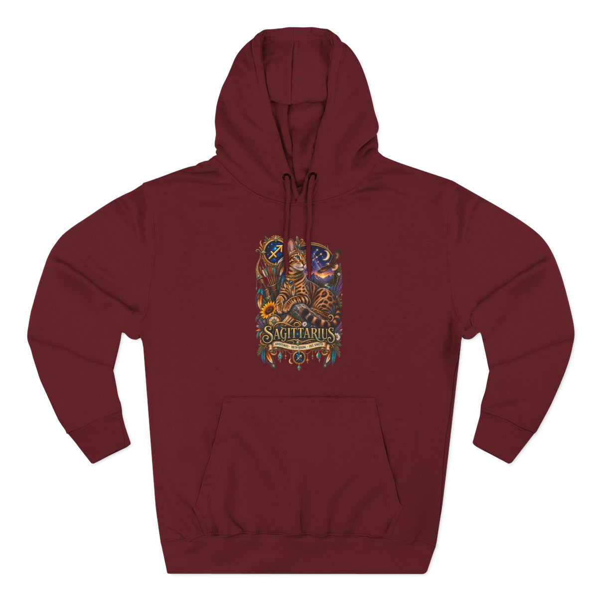 Sagittarius Bengal Zodiac Hoodie — Celestial Archer Constellation Graphic