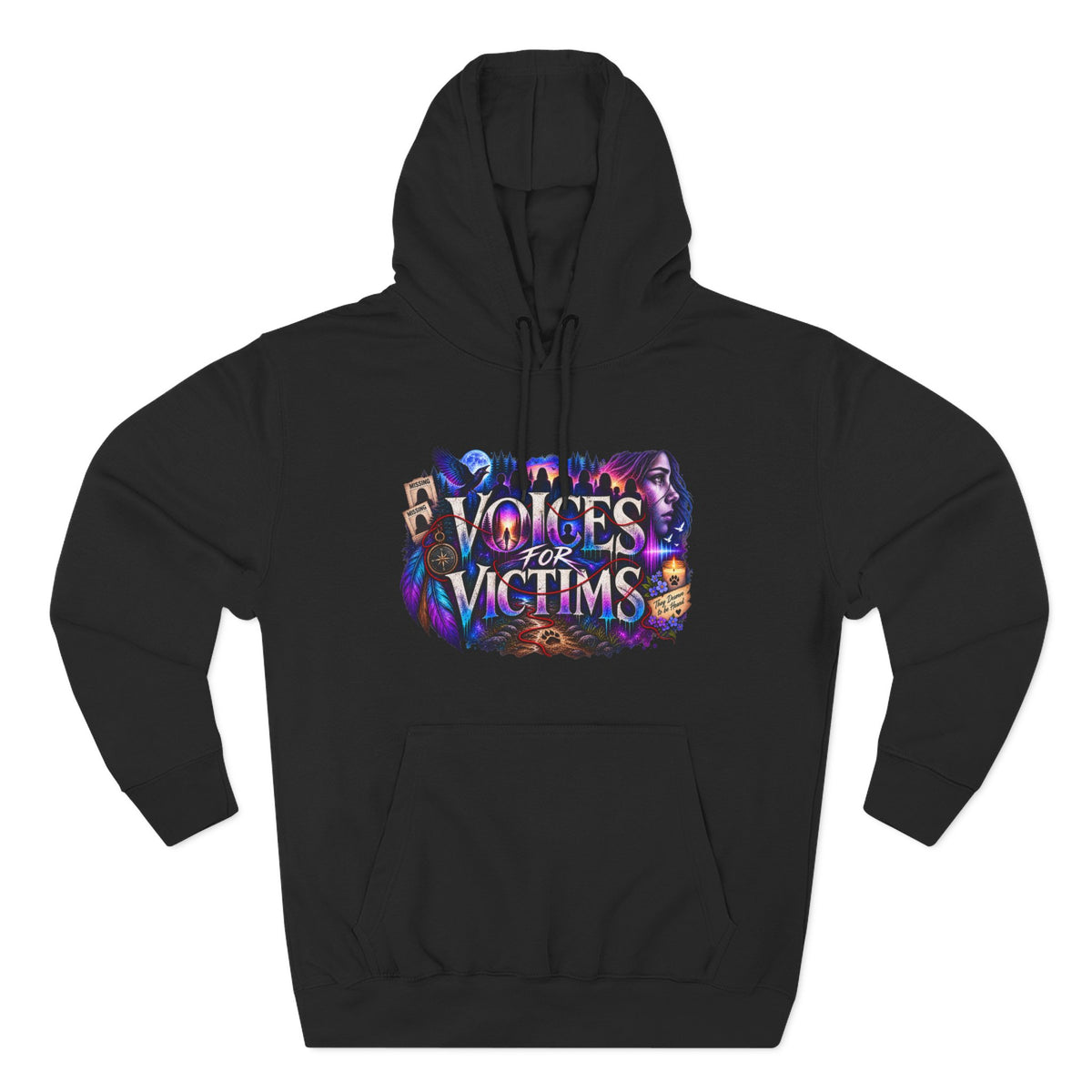 Voices for Victims Graphic Hoodie — Support & Awareness Pullover