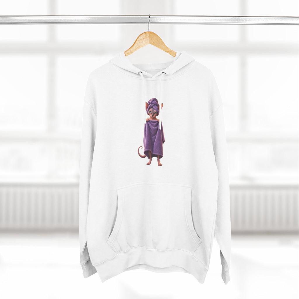 Funny Sphinx Cat fresh out of the shower hoodie