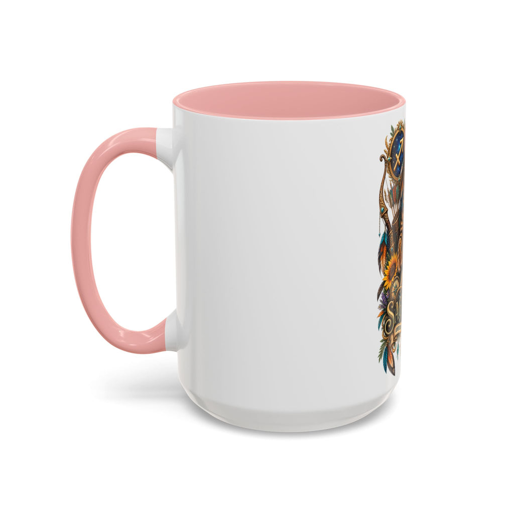 Sagittarius Bengal Cat Zodiac Coffee Mug — Cat Archer Astrology Accent Mug (11/15oz)