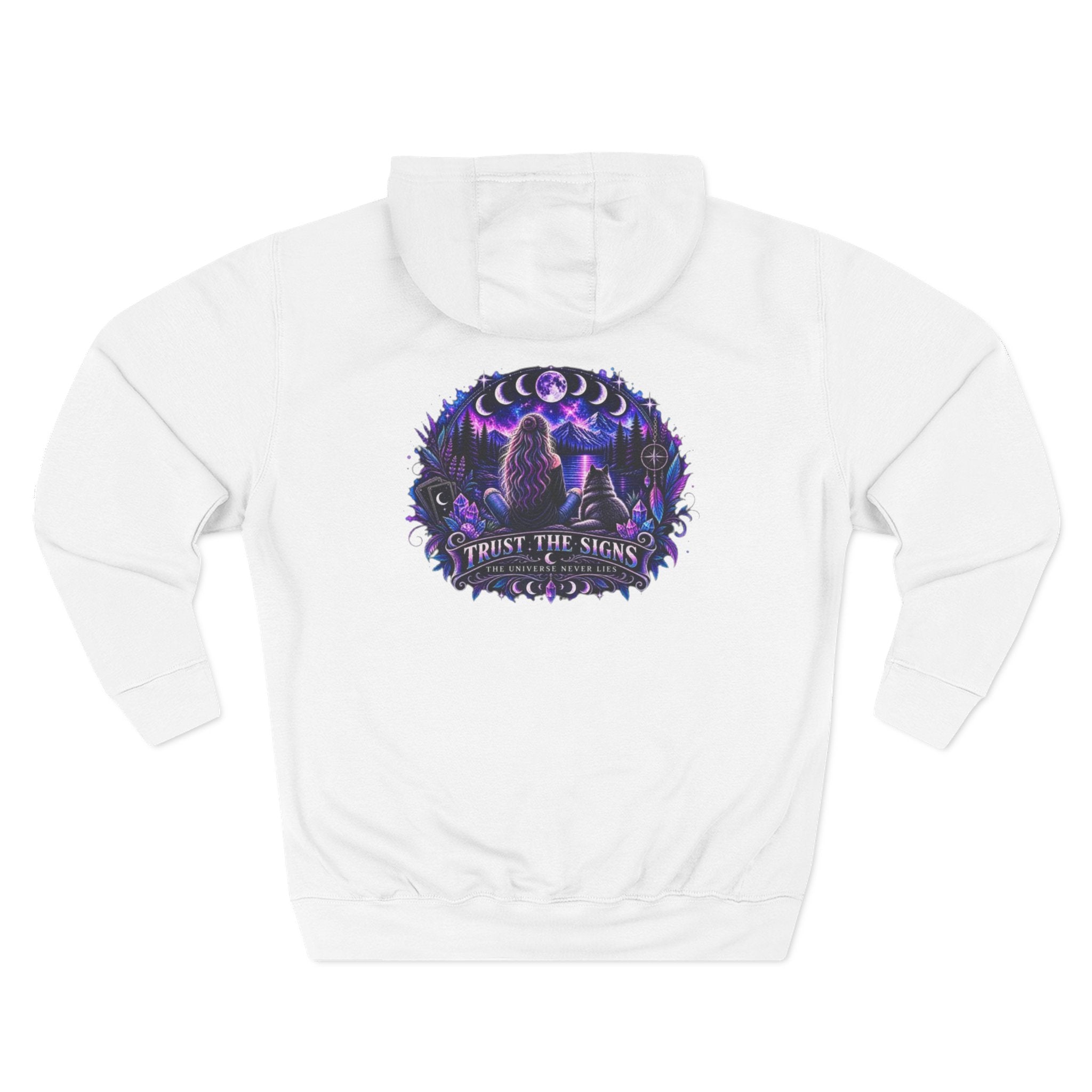 Mystic Moon Hoodie — "Trust the Signs" Celestial Fleece Pullover