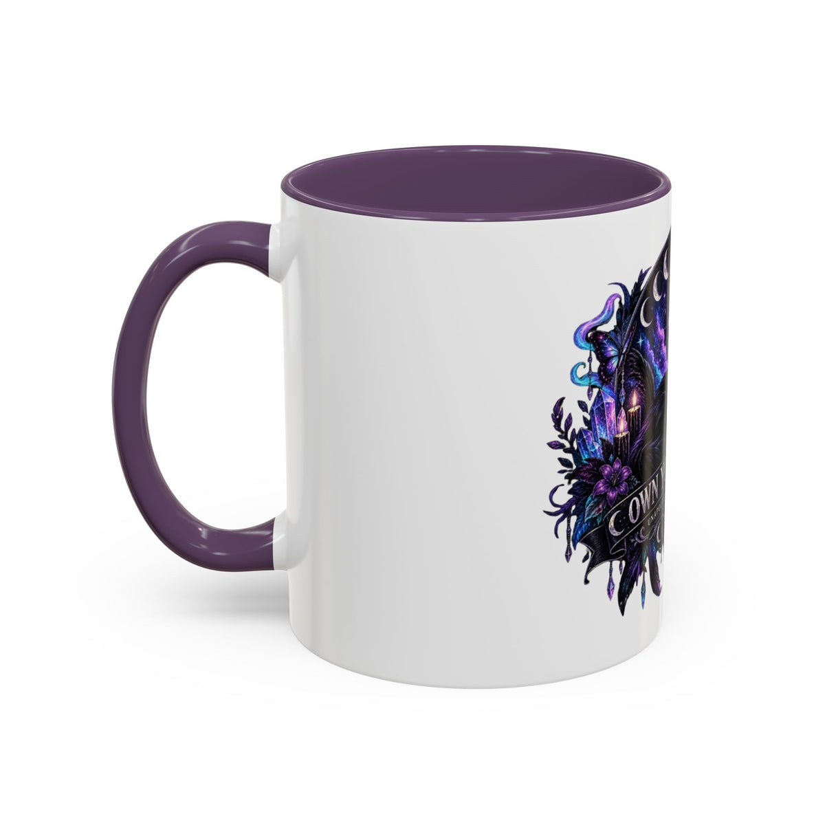 Own Your Energy Black Cat Coffee Mug – Spiritual Moon Phase Tea Cup