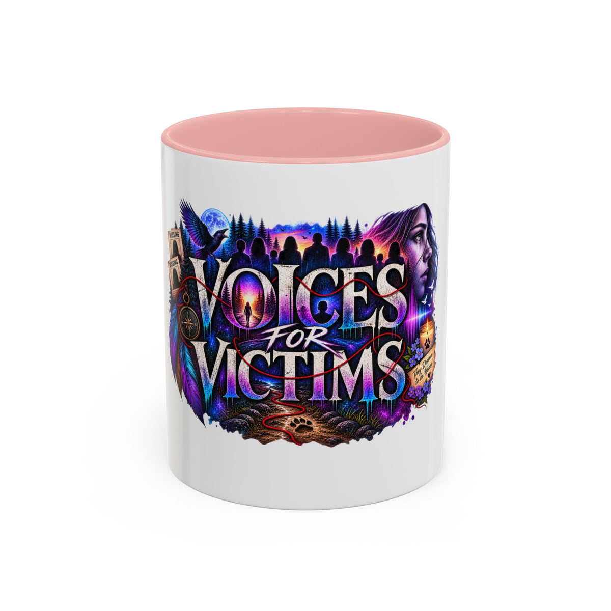 Voices for Victims Accent Coffee Mug – Advocacy & Support Ceramic Mug (11/15oz)