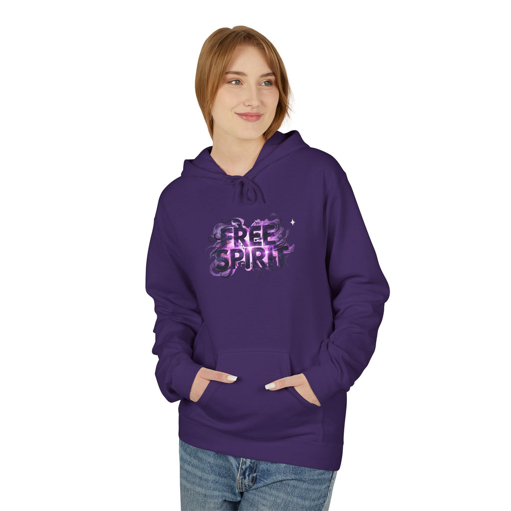 Free Spirit Hoodie — Purple Galaxy Wing Graphic Pullover