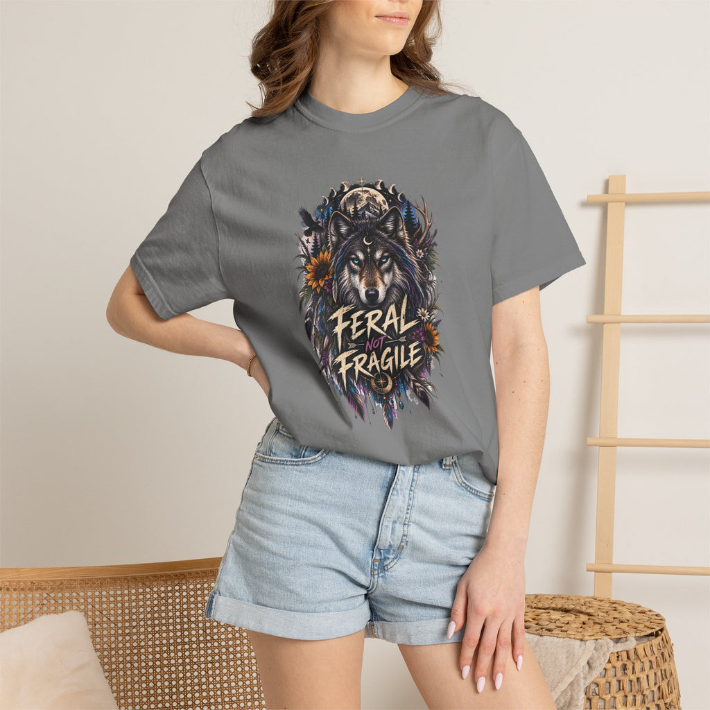 Feral Fragile Wolf T-Shirt — Vintage Wildlife Graphic Tee
