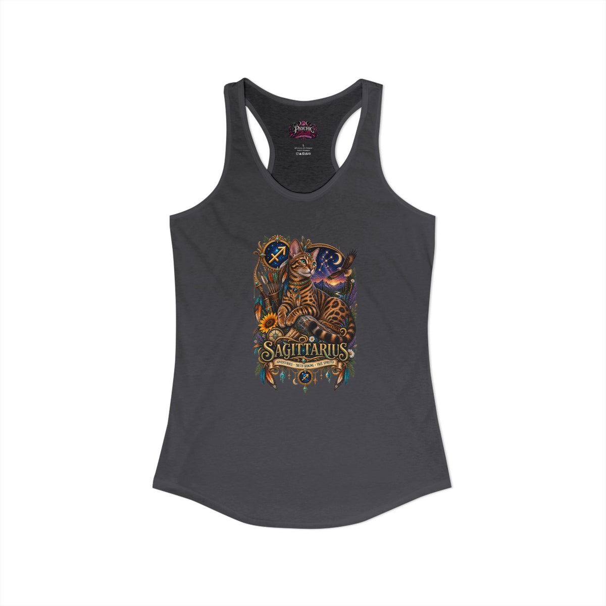 Sagittarius Bengal Cat Zodiac Tank- Celestial Astrology Cat Lover Tank