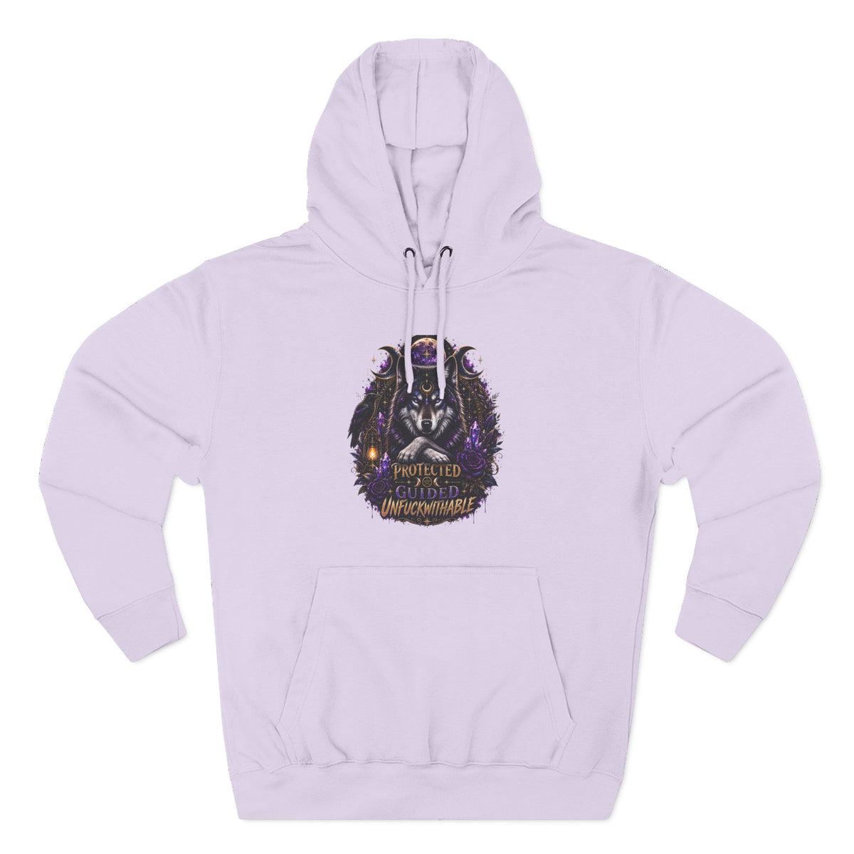 Guided, Protected Unfuckwithable Wolf Hoodie- Occult Graphic