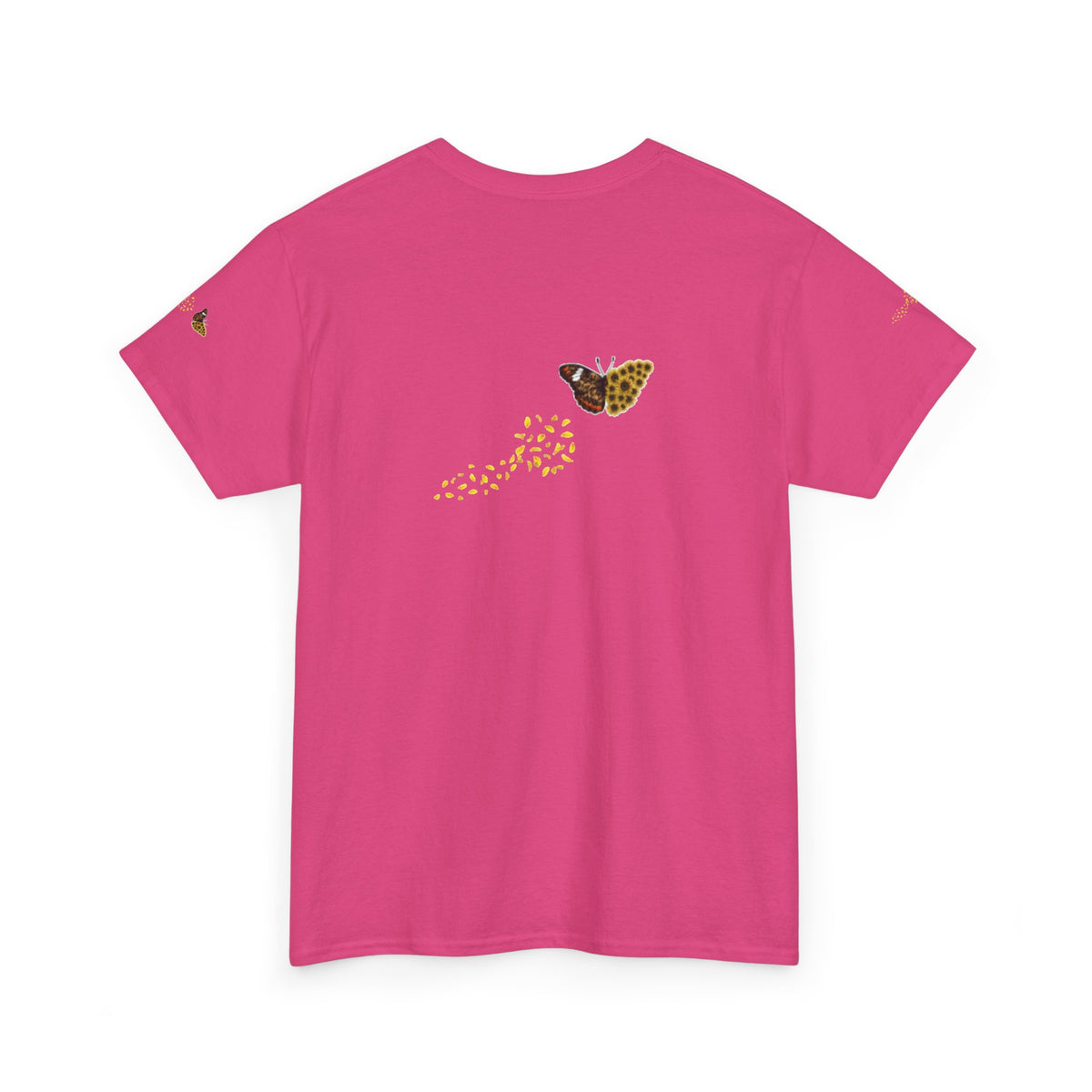 Sunflower Kitten Tee | Butterfly Accent, Floral Cat Shirt