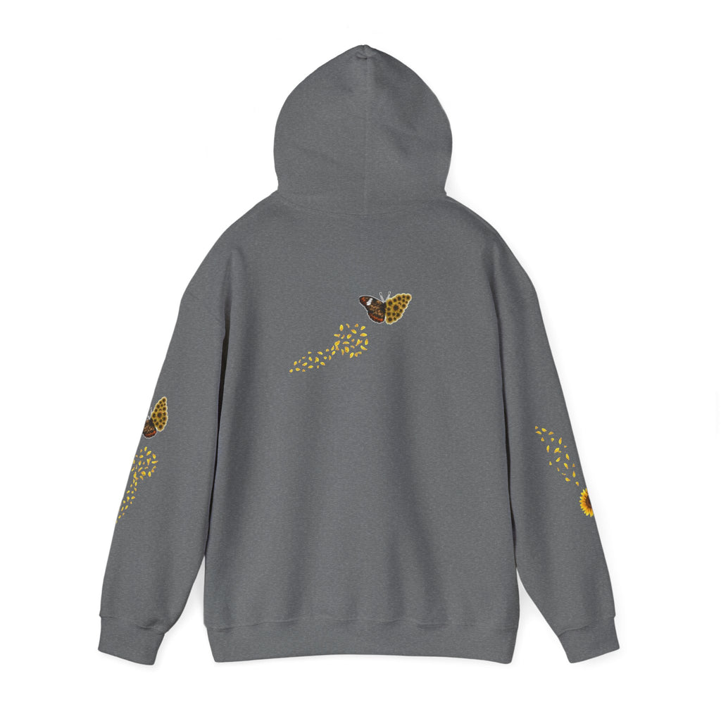 Sunflower Kitten Hoodie | Cute Cat, Sunflower Sleeve Design