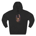 Skull Black Cat Hoodie — Romantic Gothic Floral Skull Graphic Fleece Pullover
