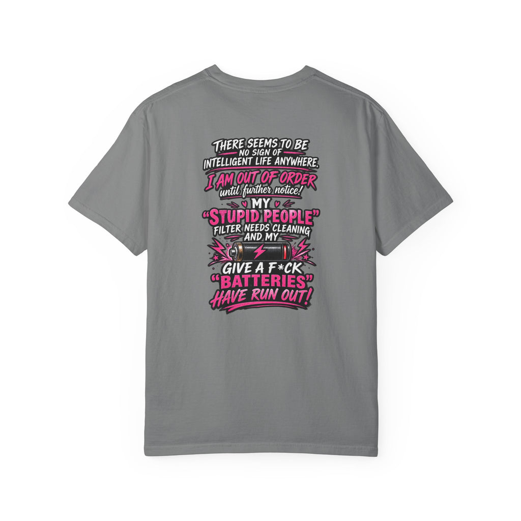Graphic T-Shirt — 'I Am Out of Order' Humorous Rock Skull Tee