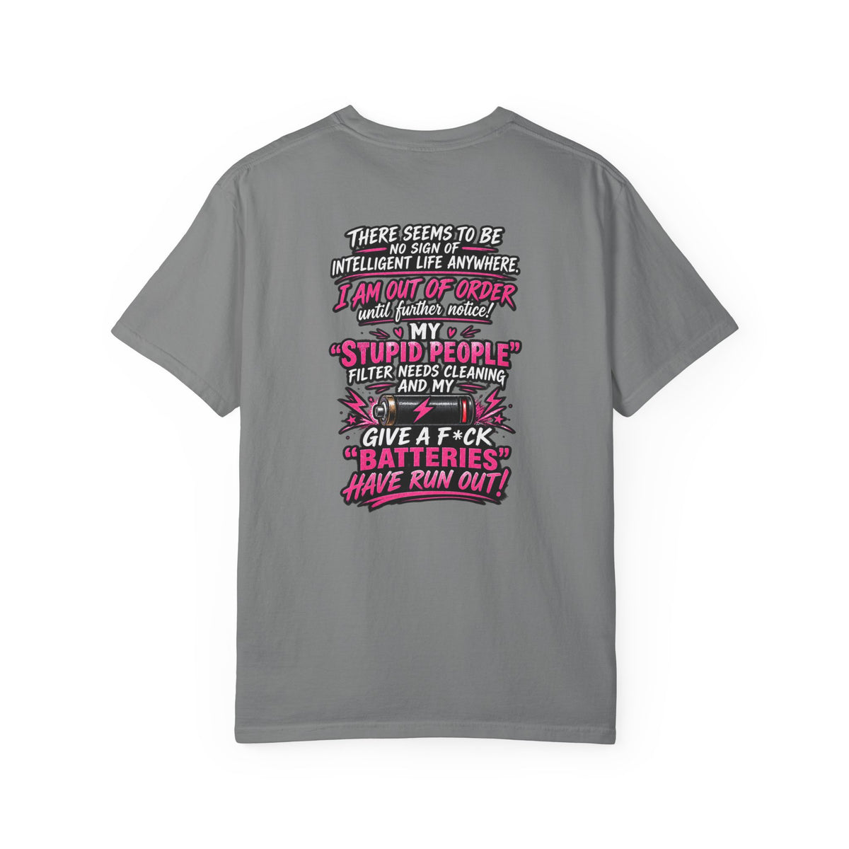 Graphic T-Shirt — 'I Am Out of Order' Humorous Rock Skull Tee